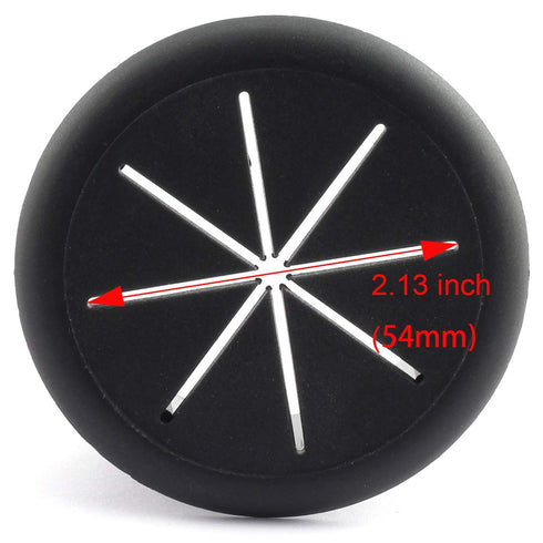 HJ Garden 2pcs 2-3/8 inch Flexible Desk Cord Grommets Wire Organizer Hole Cover for Managing and Hiding Office PC Desktop Cable(Black)...