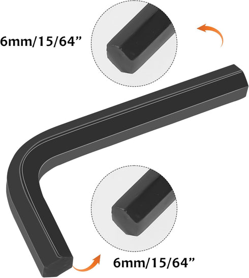 8pcs Hex Key Set Allen Wrench Set 1.5-6 mm Hex Key Key Chain Set Portable L Shape Bike Allen Wrench Repair Tool for Bike Motorcycle Repair Furnitu...