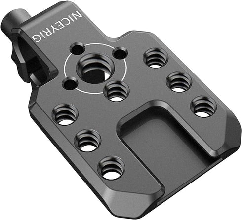 NICEYRIG 15mm Single Rod Clamp with Cold Shoe Extension Plate for Wireless Transmitter/Reciever, Monitor, Mic, EVF Mount - 457...