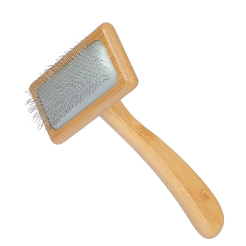Muse&Iris Dog & Cat brush, Pet Slicker Brush with Bamboo Handle for Large Medium & Short Hair Elegant Grooming Comb for Removing Shedding, Tangles...