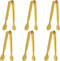 6 Pack Serving Tongs, Buffet Tongs Kitchen Tongs Stainless Steel Food Tong Sugar Tongs Small Serving Utensils for Tea Party Coffee Bar Catering Go...
