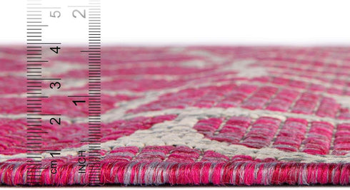 Unique Loom Outdoor Safari Collection Area Rug - Giraffe (2' x 3' Rectangle Magenta/Ivory)...