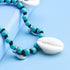 Boho Turquoise Bead Ankle Bracelet Silver Coin Pendant Anklet Bracelet Vintage Cowrie Chain Anklet Turquoise Braided Rope Anklet Foot Chain Jewelr...