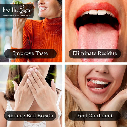 HealthAndYoga™ qLoop Copper Tongue Cleaner – Easy One Hand Use – Larger Surface Coverage – Ayurvedic Copper Health for Fresh Breath and Total Oral...
