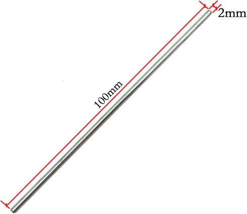 EUDAX 30mmx8mm Plastic Roll 2mm Dia Shaft Toys Wheel and 2mmx100mm STEM Shaft Round Rod Axles for DIY Toy RC Car Truck Boat Helicopter Model Part ...
