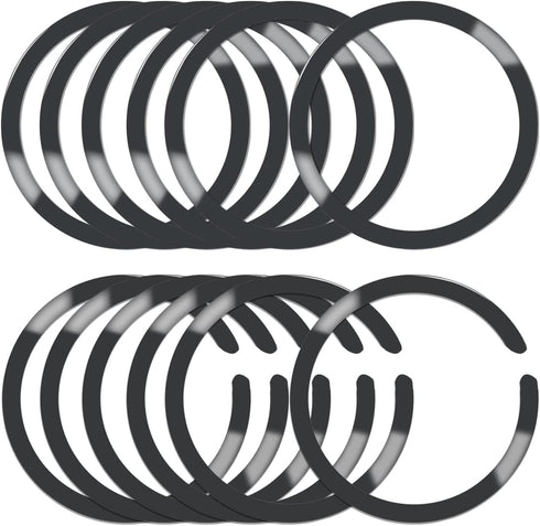 12 Pcs Universal Metal Ring Sticker Compatible with MagSafe Magnetic Wireless Charging iPhone 15 14 13 12 Pro Max Samsung Galaxy, 2 Styles Ultra T...