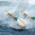Olbye Cowrie Shell Earrings Turquoise Gold Earrings for Women Boho Earring Body Jewelry...