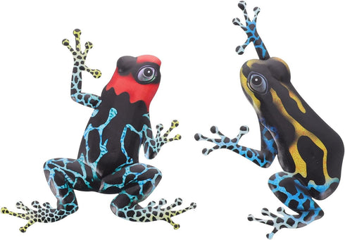 Veemoon Metal Frog Wall Decor, 2Pcs Frog Iron Wall Art Sculptures Art Frogs Wall Hanging Sculpture Decoration Outdoor Fence Art for Home Garden Be...