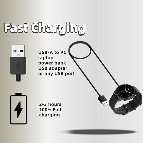 Charger for Amazfit Active A2211/T-Rex pro A2011/Pop pro/Pop,Compatible with Amazfit Active Edge A2212/Active,USB A Charging Cable Dock Cord 3.3ft...