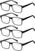 EYECEDAR 4-Pack Blue Light Blocking Reading Glasses for Men Readers for Men Women Adjustable Metal Spring Hinges Eyeglasses 2.00...