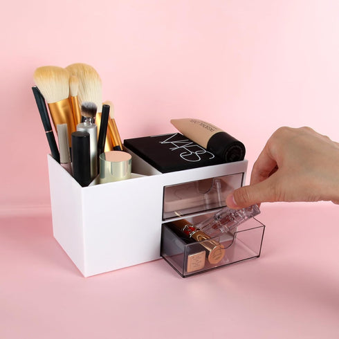Office Desk Organizers and Accessories - Desk Organizer with Drawers, Multifunctional Pencil Holder for Desk, Makeup Organizer, Desktop Storage Or...