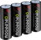 Deleepow Rechargeable AA Batteries Lithium 1.5V 3400mWh, AA Lithium Rechargeable Batteries 4-Pack 1500 Cycle (Only Battery) …...