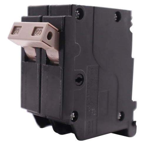 2-Pole 60 Amp Circuit Breaker 120/240V 3/4-Inch Fit for Cutler Hammer Thermal Magnetic Protection Plug-On Molded Case...