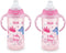 NUK 10 Ounce Jungle Large Learner Cup With Handles, 2 Pack, Girl...