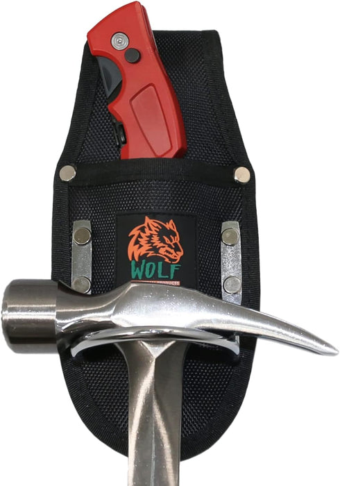 Wolf Hammer & Pliers Holster, Made with Ballistic Nylon & Heavy-Duty Steel, Utility Pouch & Tool Holder, Attaches to Tool Belt, 3’’ Work Tool Belt...