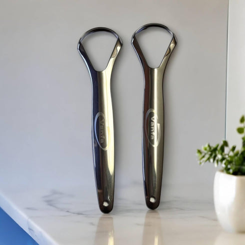 Stainless Steel Tongue Scraper Tongue Cleaner 2-Pack Item: #79019...