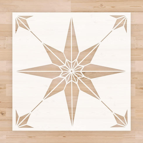 2pcs Reusable Tile Stencils 12 x 12 Inch Template for Painting Floor Cement Wall Furniture Wood DIY Home Décor Art Craft...