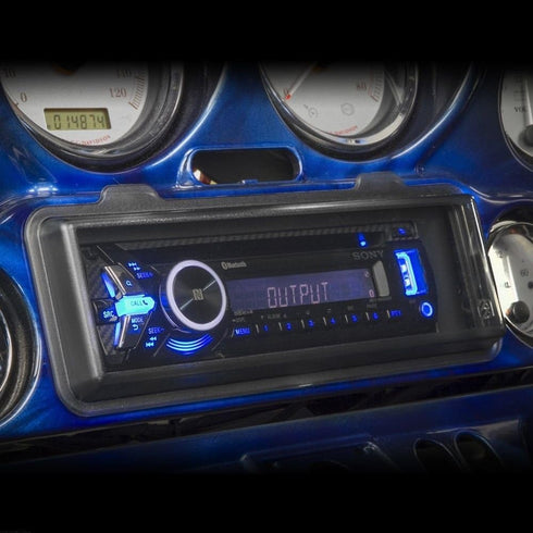 Waterproof Splash Guard Radio Cover CD/Receiver Adapter Kit Smoked Tinted Compatible with Harley Davidson...