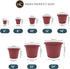 The HC Companies 8 Inch Round Prima Planter - Small Plastic Plant Pot with Rolled Rim for Indoor Outdoor Plants Flowers Herbs, Marsala...