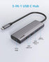 USB C Hub, 5-in-1 USB C multi-port adapter for MacBook Pro,USB C to HDMI Hub dongle, with 4K HDMI,100W PD, 3*USB 3.0,USB C adapter compatible with...