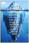 Inspirational Success Canvas Wall Art Blue Iceberg Motivation Quotes Print Poster Picture Artworks For Home school Office Artwork Decor Gift Ready...