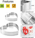 5 Pieces Heart Cookie Cutter 3.95", 3.35", 2.75", 2.36",1.37" Valentine’s Day Cookie Cutters for Baking and Decorating Anniversary, Bridal, Engage...