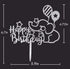 Baby Elephant Happy Birthday Cake Topper, Glitter Animal Elephant Theme Birthday Party Decorations (Silver)...