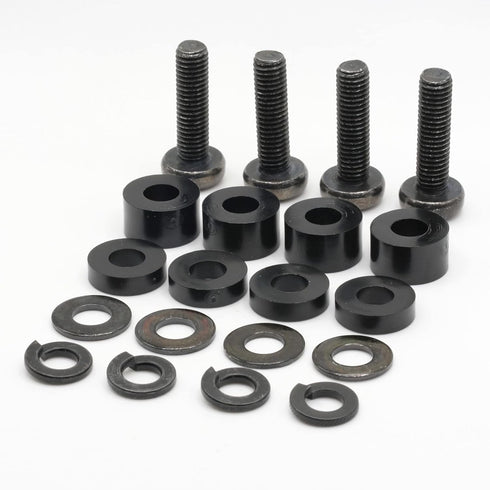 M8 Wall Mount Screws Compatible with Samsung 11-13mm Installations (1.25mm Pitch) Complete kit with Screws, Washers and Spacers - Black Plated....