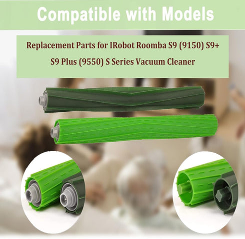 Replacement Parts for IRobot Roomba S9 (9150) S9+ S9 Plus (9550) S Series Vacuum Cleaner,4 Multi-Surface Rubber Brushes 6 Filters 8 Side Brushes...
