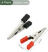 YOKIVE 4 Pair Alligator Clips, Laboratory Test Probe | Connecting Wires, Great for Electric Test (Black, Red, Silver, 2 -Inch)...