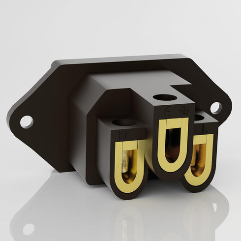 Monosaudio Gold Plated AC Power Socket 250V 10A IEC 320 C14 Panel Mount Plug Adapter Power Connector Socket Screw Mount 3 Pins Inlet Male Power Pl...