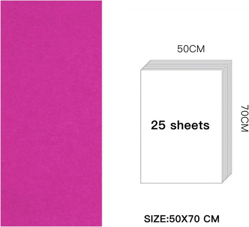RUSPEPA Gift Wrapping Tissue Paper - Hot Pink Tissue Paper for Gift Wrap, Art Crafts, DIY, Pack Bags, Birthday, Wedding and More - 19.5 x 27.5 inc...