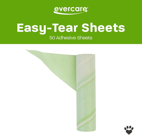 Evercare 10” Mega All-Purpose Pet Hair Lint Roller Refill, 50 Sheets – Sticky Roller for Pet Hair, Cat & Dog Hair Remover, Lint Remover, Pet Hair ...