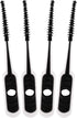Charcoal Whitening Soft Brushes 4ct with 80 Count Charcoal Floss Picks...