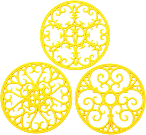 Silicone Trivet Mat - Non-Slip & Heat Resistant Kitchen Hot Pads for Countertops & Table - Kitchen Trivets for Hot Dishes & Cookware - Hot Pot Hol...
