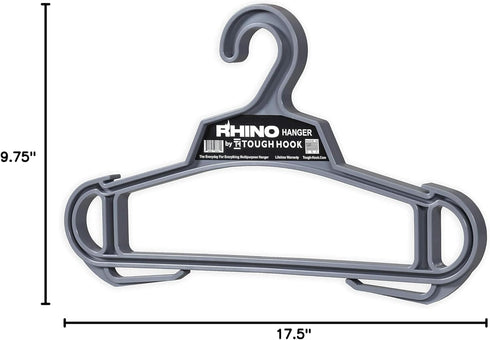 Rhino Tough Hook Heavy Duty Clothes Hangers – USA-Made Military Grade Coat Hanger for Body Armor & Jacket – 200-lb Capacity Suit Hangers for Heavy...