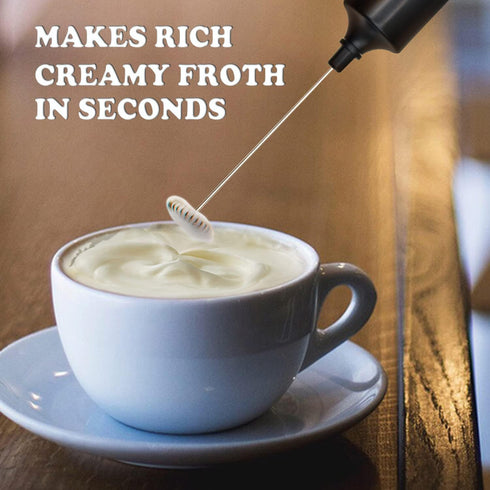Milk Frother Handheld Battery Operated, Waterproof Electric Whisk Foam Maker for Coffee, Durable original Drink mixer for Latte, Cappuccino, Hot C...