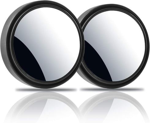 Blind Spot Mirror, 2" Round HD Glass Mirrors Convex Rear View Mirror with Wide Angle Adjustable Stick for Motorcycle ATV Car SUV and Trucks, 2PCS...