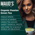 Maud's Organic Passion Green Tea Pods, 24 ct, Recyclable Single Serve Tea Pods – 100% Gourmet Blended Tea Leaves, Compatible with Keurig K Cups Ma...