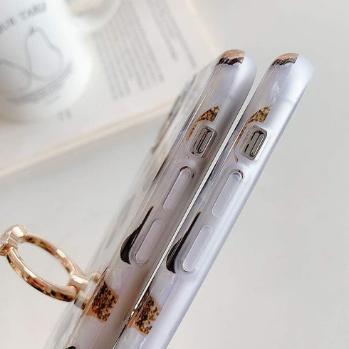 Qokey Compatible for iPhone X/iPhone Xs Case 5.8 inch Cute Clear for Men Women Girls with 360 Degree Rotating Ring Kickstand Soft TPU Shockproof C...