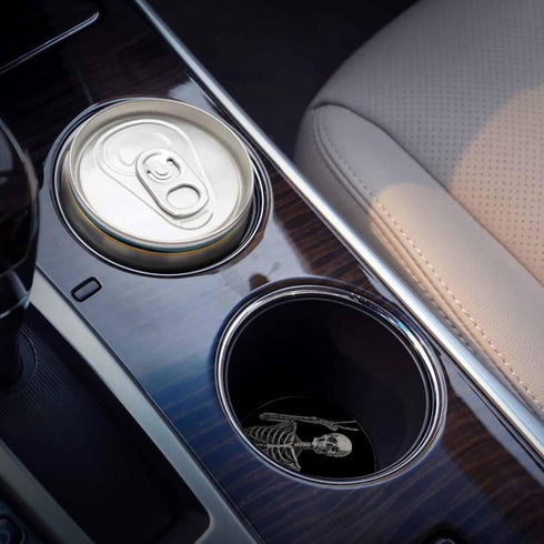 Cup Holders Car Coasters for Women/Men - 2 Pack Absorbent Ceramic Stone Drinks Coaster Set, Funny Skull Skeleton Halloween Victory...