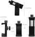 AFAITH Cell Phone Tripod Mount with Remote, Phone Holder Adapter Selfie Monopod with Adjustable Clamp for iPhone 16 15 14 13 12 11 Max Pro Phone X...