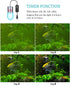 Aquarium Blue Light, 3W Submersible Aquarium Light, Fish Tank Light with Timer, Submersible Waterproof Lamp for Filter Tank Sump Swim Pool...