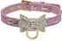 Rhinestone Cute Dog Collar Bow Tie Diamond Bling Puppy Collar Durable Adjustable Pet Collar for Small Medium Dogs Cats...