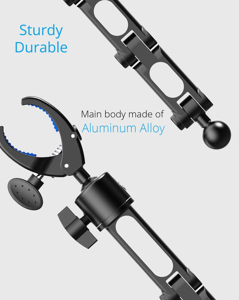 Phone Holder Car, Rear View Mirror Phone Holder - Aluminum Alloy Mount Multi-Angle Adjustment Rotatable and Retractable Compatible with All 4-7 In...