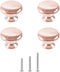 4X Polished Chrome Cabinet Hardware Round Mushroom Knob Drawer Handles 30mm/1.18" for Kitchen Cupboard Furniture Chest Door Dresser Bathroom (Rose...