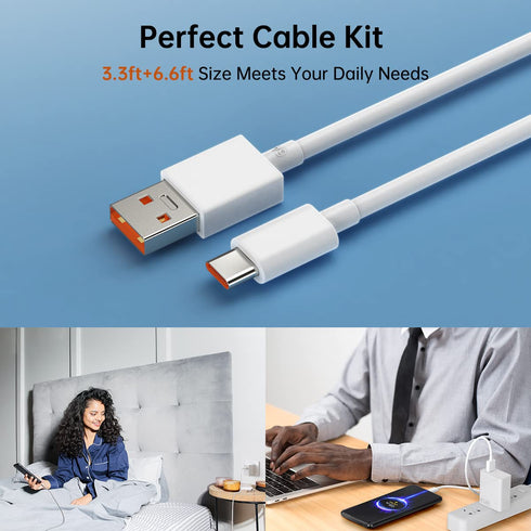 6A for Xiaomi Charger Cable, 120W Hypercharge Turbo USB Type C Fast Charging Cable for Xiaomi 14 13 12 13t 12t 12s Pro Lite Redmi Note K70 K60 K50...
