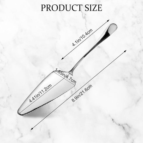 5 Pcs Pie Server Set, Stainless Steel Cake Cutter Pizza Spatula Server, Triangular Spade Pie Cutter Serving Utensils for Cutting Pizza, Cake, Pie,...