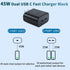 45W Samsung Dual Port USB C Fast Wall Charger with 5FT Type C Charging Cable,Surper Fast Charger Type C Charging Block for Samsung Galaxy S24 Ultr...