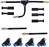 5 Pack Brass Misting Nozzle Tee, w/ 0.32 in Dia Built in Hose for Outdoor Watering System, Adjustable 360° Rotation Nozzles, Water Mister Nozzles ...